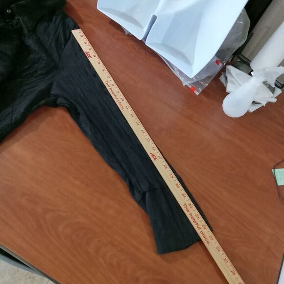 Ashley Stewart shirt Dress women's size 18 black button up - Picture 14 of 15